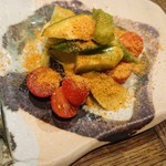 十彩 - やさいさらだ  からすみまぶし