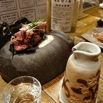 十彩 - 日本酒と和牛昆布〆
