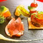Ginza Itarian Origo - 彩り豊かな前菜5種盛り合わせ
