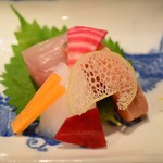 炭火割烹 蔓ききょう - お刺身（淡海地鶏と厳選季節野菜コース）