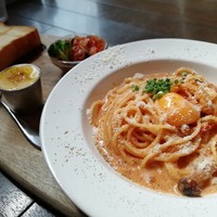 梅田 ワーフ - 嵜本コラボランチ  生ウニのカルボナーラ