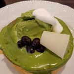 星乃珈琲店 - 宇治抹茶のスフレパンケーキ、シングル。