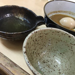 三谷製麺所 - 割りスープは別皿を出してくれはります