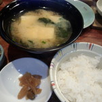 Kushiro Aburiya - ご飯みそ汁セット300円