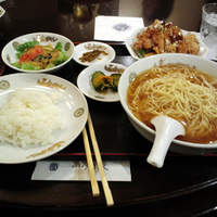 味の中華 羽衣 銀座本店 - 110901_Ｃランチセット_地鶏の唐揚と麺(1050円)