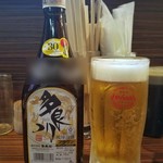 もつ焼 あぶさん - オリオン生と多良川