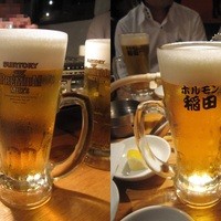 焼肉ホルモン 稲田 - 生ビール（プレミアムモルツ）６０９円