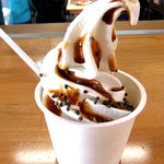 키타신슈무라 소프트크림 사카에 - エゴマ ソフトクリーム（カップ）