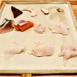 余市SAGRA - 平目、鯖、鮪、カナガシラ、縞ソイ、氷頭。