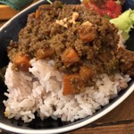 Sangatsuno Mizu - 豚肉と牛肉のたっぷり野菜のキーマカレー大盛 890円