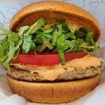 モスバーガー - MOS BURGER ときわ台店 モス野菜バーガー 税込360円 細切りレタスたっぷりんこ