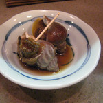 泰もと - お通しのつぶ貝