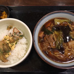 四国SAKABA - 麺飯セットという、炭水化物ダブルの定食なのである