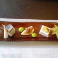 鶯啼庵 - 八寸　生雲丹ゼリー寄せほか６品