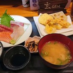 玄 - お刺身定食890円込