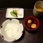 すみや亀峰菴 - 御飯、香の物、留め椀