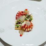 シャトー　ラ・パルム・ドール - 活オマール海老のオヴァール仕立て
      志摩産鮑とキャビアを添えて