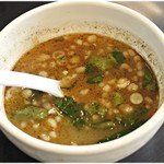 つけめん 蜩 - スープ割りはこんな感じ。