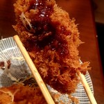 とんかつ檍 - ソースでも極上なカキフライ