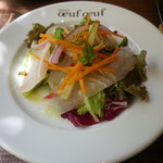 bistro oeuf oeuf - ランチ前菜　鮮魚のカルパッチョ　サラダ仕立て