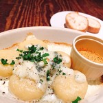 Potato gnocchi with gorgonzola sauce