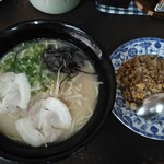 光来軒 - ラーメン＋半焼き飯