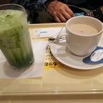 ドトールコーヒーショップ - アイス宇治抹茶ラテ(S) ¥340・豆乳ティー(ホットS) ¥340