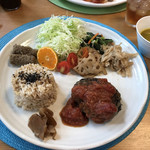 まくろびカフェ ひより - ベジミートとひじきのハンバーグ