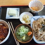 たぬき庵 - ミニ丼セット(ソースカツ丼とざるそばの組み合わせ)850円