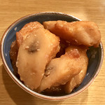 居酒屋勢人 - お通し：天ぷらの炊いたん(300円)