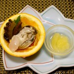 割烹の宿 櫻家 - 牡蠣、オレンジ釜盛り