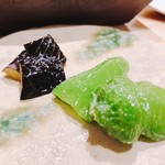 はっこく - 2018.9.  茄子と満願寺とうがらしの揚げ野菜