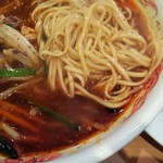麺屋遼太郎 - 朱麺<あかまる麺>２辛　麺の状態(2018.10.11)