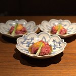 THE 雪月花 - 松阪牛のロース芯のユッケ