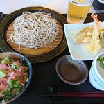 カントリークラブ ザ・レイクス レストラン - 天ざるとネギトロ丼セット