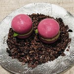 レヴォ - 赤ビーツのメレンゲ　雛鶏のパテ