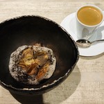 レヴォ - 朝日町産バタバタ茶　4種類のアイスクリーム　ブランマンジェとエスプーマ　チュイールと粉末