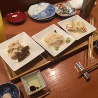 やまと 楽 - ＊ ゆば刺 3種盛り \1000