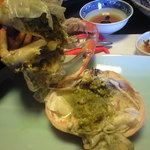 内湯の宿　おおとく - 茹で越前かにのかに味噌