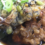 一由そば - 下ジャンボげそ天上ヘルシーかき揚げ