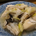 天史朗鮨 - 塩煮　スズキ　絹ごし豆腐・長ネギ