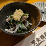 天史朗鮨 - お通し　サンマの刺身