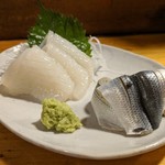 天史朗鮨 - スルメイカとコハダの刺身