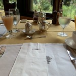 万平ホテル メインダイニングルーム - 2018/10 ももジュース、オレンジジュース、,コーヒー