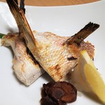 沼津海いち - 真鯛かま塩焼き880円。