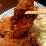 とんかつ檍 - カキフライ　リフト！