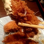 とんかつ檍 - カキフライ　リフト！
