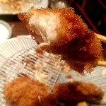 とんかつ檍 - エビフライ　リフト！