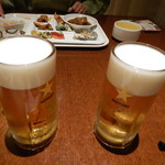 旭岳温泉 ホテル ベアモンテ - ビールで乾杯