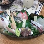 魚男 - 〆鯖､ﾀｶﾉﾊﾀﾞｲ､ﾎﾞﾗ､ｻｺﾞｼ炙り､ｲﾄﾖﾘ昆布〆､真鯵､ｲﾅﾀﾞ､鱸
